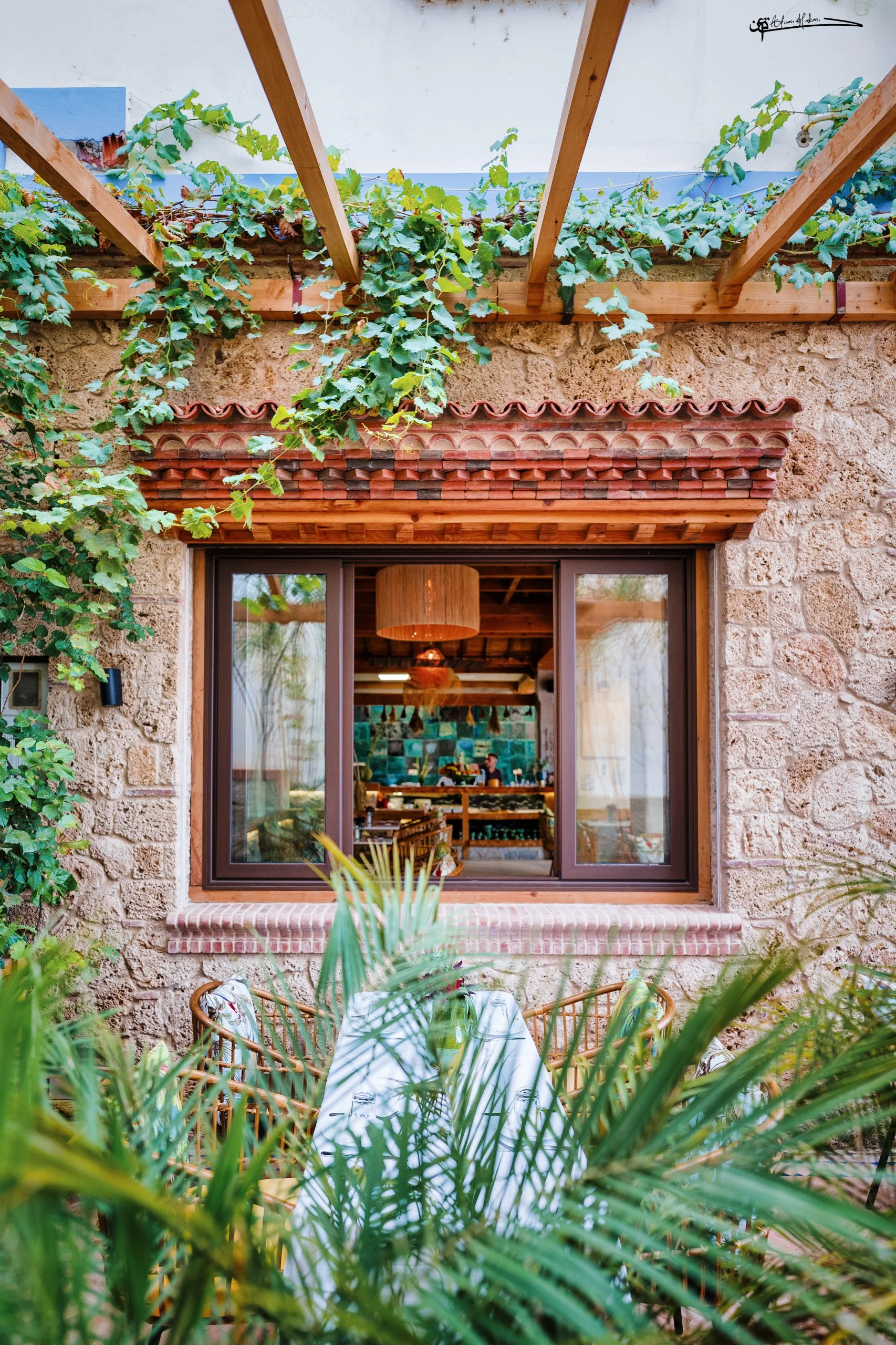 "The restaurant’s natural decor and open spaces create a serene experience."